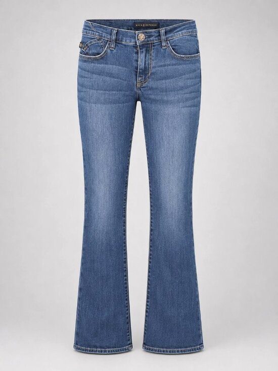 Rock & Republic Denim - Rock & Republic Womens Size 12 Jeans Blue Denim Classic Fit Embellished Pockets